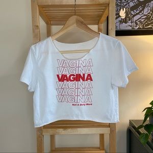 Upcycled Vagina Crop Tee from Momotaro L